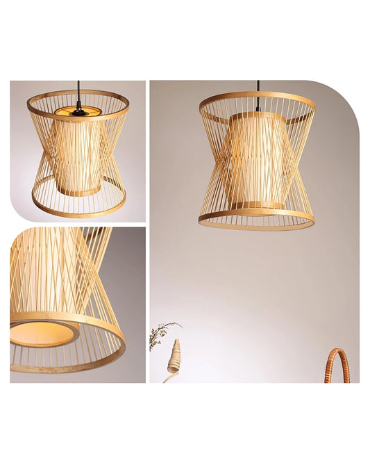 Natural Bamboo Ceiling Lamp for Dining Space and Home