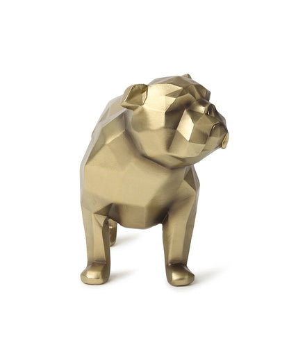 Bulldog Figurine in Polypropylene for Tabletop Decor and Living Room