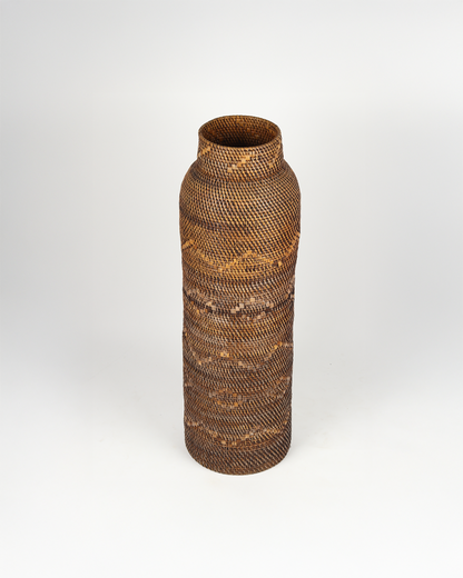 Handcrafted Natural Rattan Vase for Home and Office
