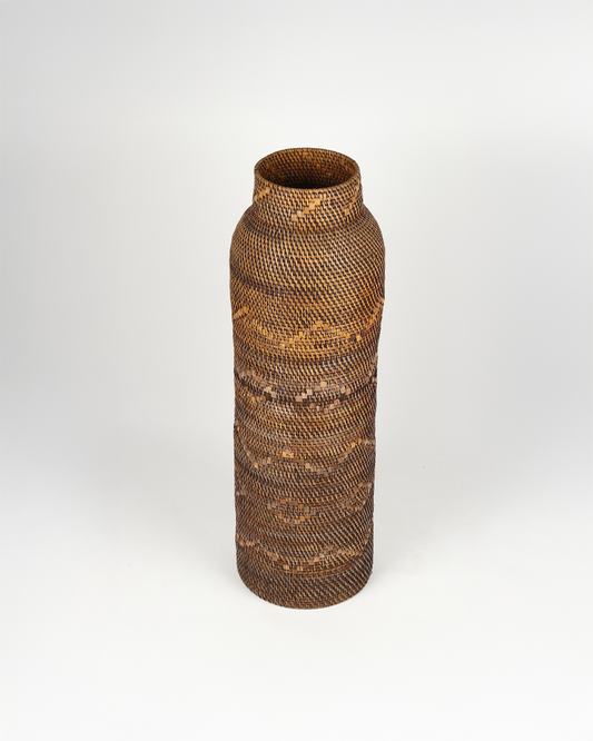 Handcrafted Natural Rattan Vase for Home and Office