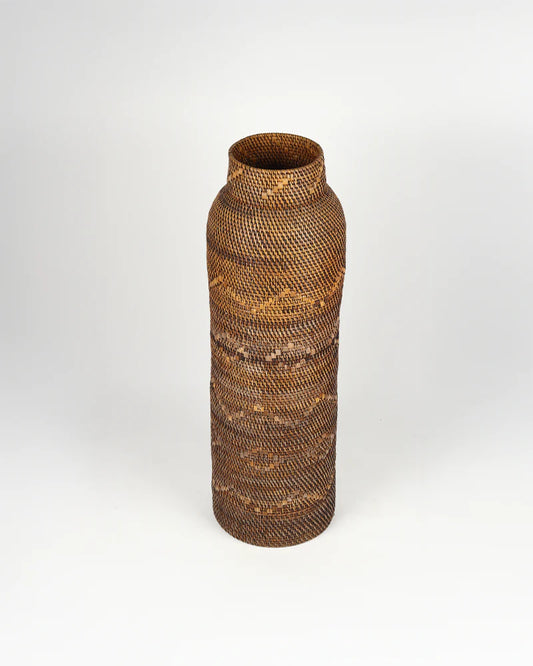 Handcrafted Natural Rattan Vase for Home and Office