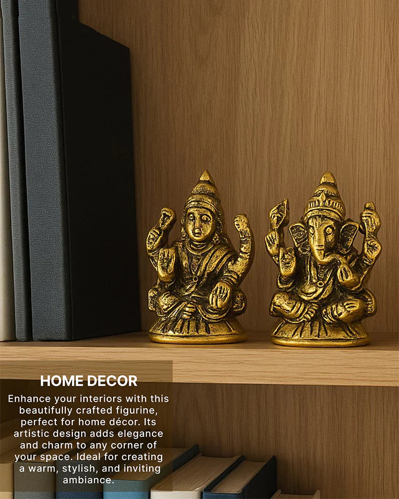 Laxmi Ganesh Figurine for Home Decor, Decorative Pooja Idol and God Murti