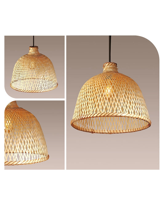 Natural Bamboo Hanging Lamp for Kids Room and Living Room