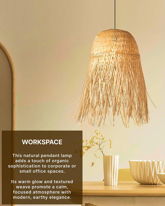 Boho Bamboo Pendant Lamp for Balcony and Patio