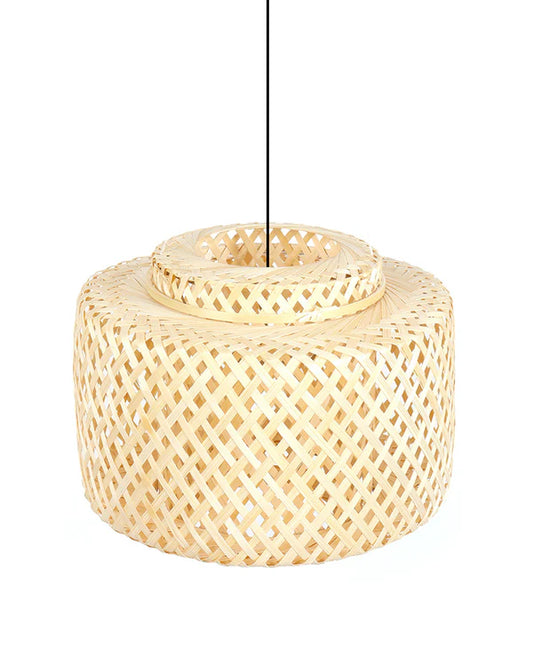 Elegant Cane Hanging Lamp for Living Space and Dining Area