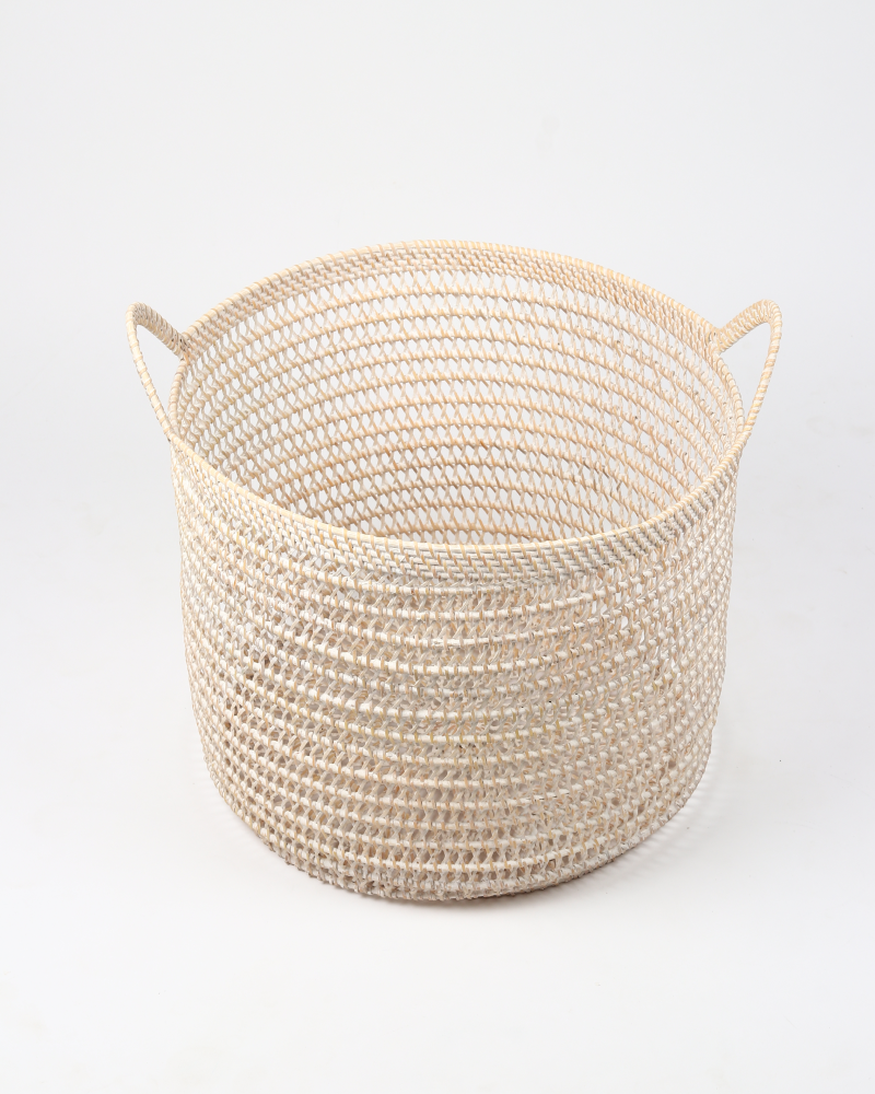 Rattan Storage Basket for Kids Room, Toys and Dirty Laundry