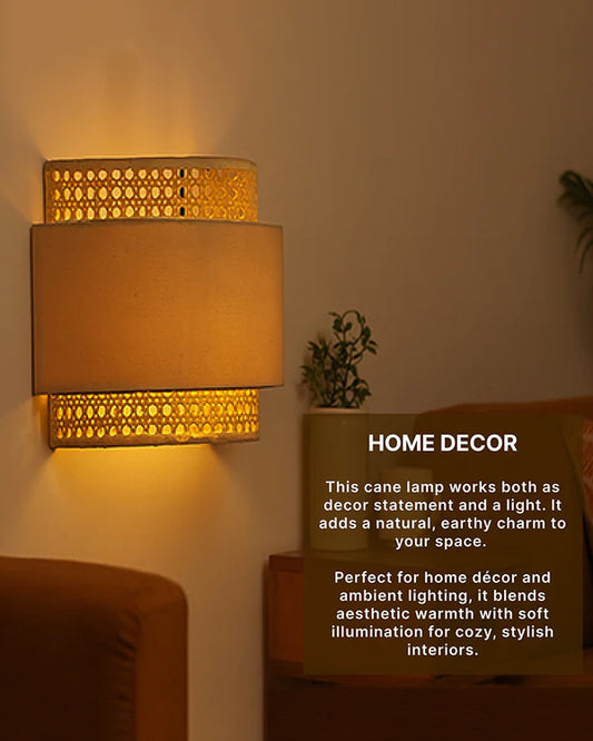 Stylish Rattan Wall Lamp for Balcony and Hall