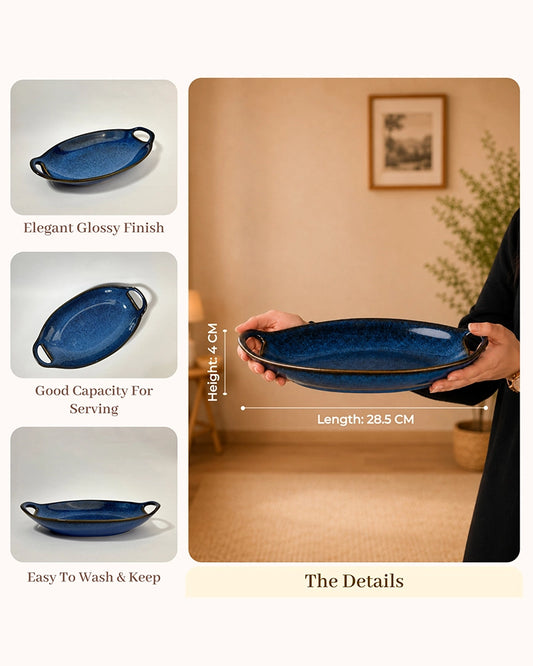 100% Pure Ceramic Oval Serving Platter