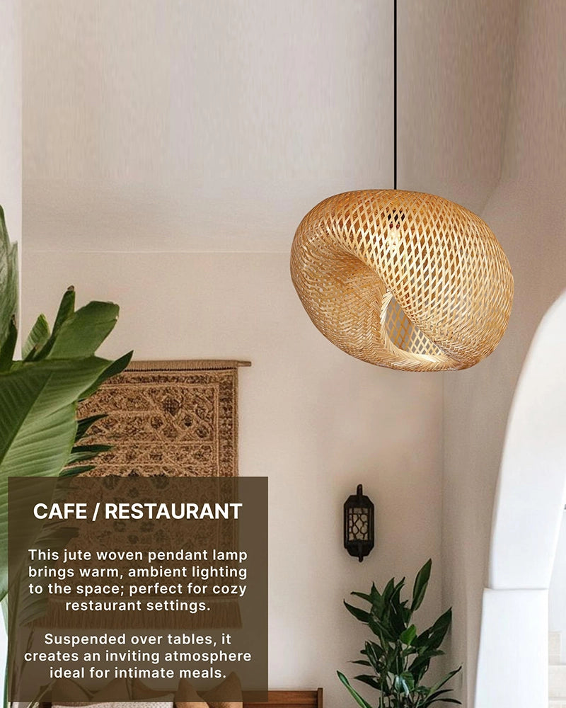 Artistic Bamboo Ceiling Light for Home and Balcony