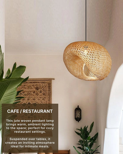 Artistic Bamboo Ceiling Light for Home and Balcony