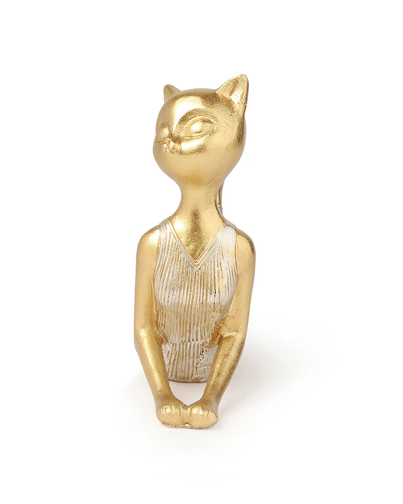 Polypropylene Yoga Cat Statue for Home Decoration and Gifting