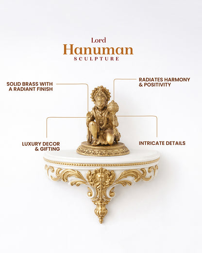 Premium Pure Brass Hanuman Ji Murti for Spiritual Decor and Rituals