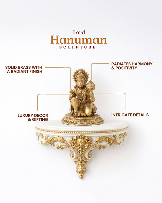 Premium Pure Brass Hanuman Ji Murti for Spiritual Decor and Rituals