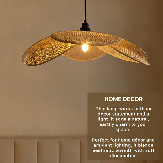 PVC Rattan Pendant Lampshade for Ceiling Lighting and Home Décor