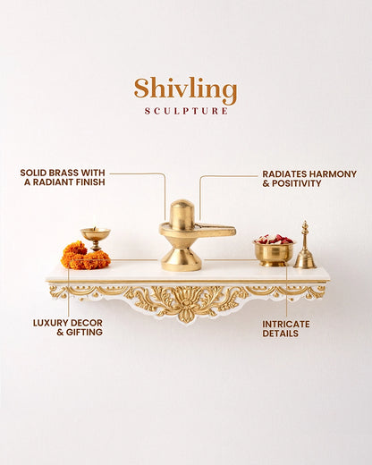 Brass Shivling Idol for Home Temple and Pooja Room