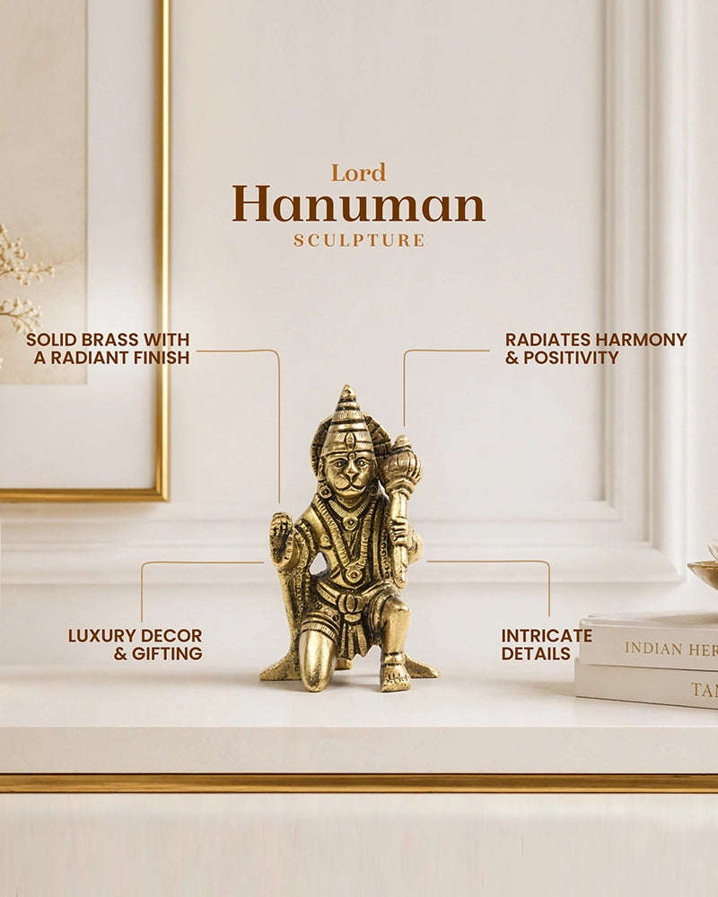 Hanuman Ji Murti in for Pooja Room, Daily Worship & Spiritual Gifting