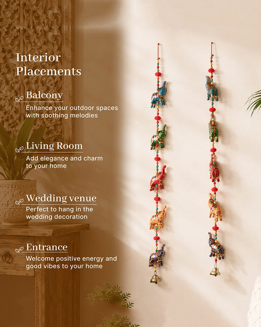 Handcrafted Rajasthani Wall Hanging with Colorful Beads for Home Decoration
