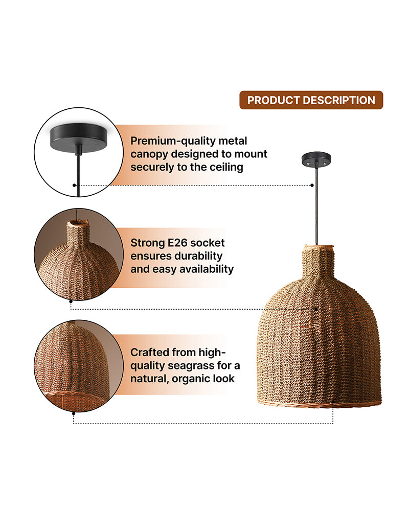 Pendant Hanging Light for Living Room and Bedroom Lighting