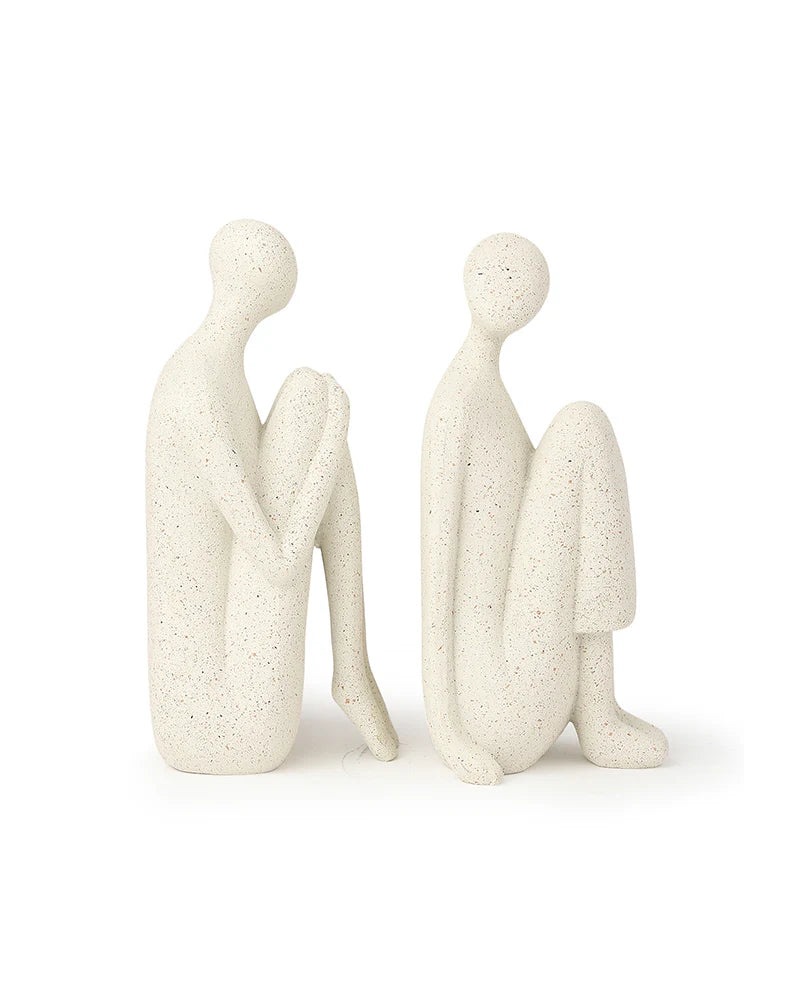 Human Bookend Figurine in Polypropylene for Living Room, Study, and Office
