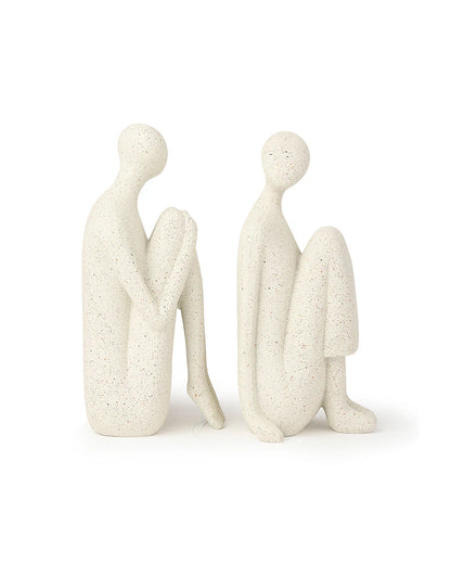 Human Bookend Figurine in Polypropylene for Living Room, Study, and Office
