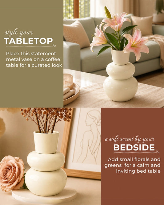 Elegant Metal Vase for Modern Minimalist and Luxury Home Interiors