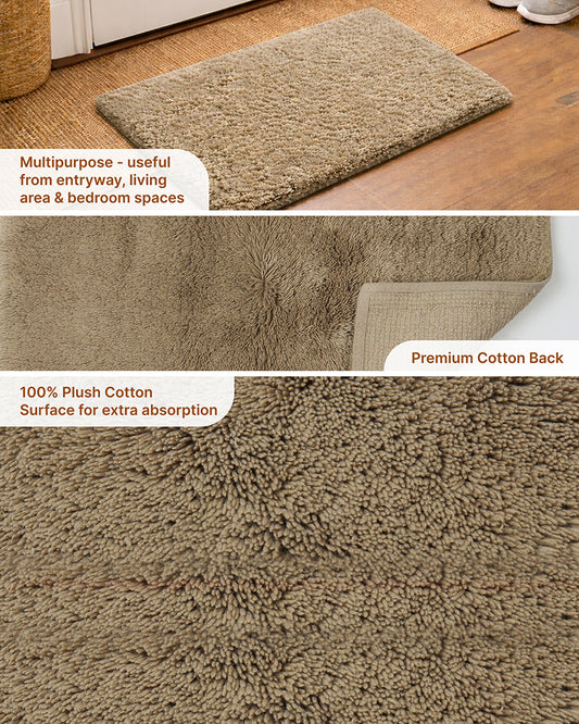 Bamboo Fiber Anti Skid Bathroom Door Mat and Bath Mat for Wet Area Protection