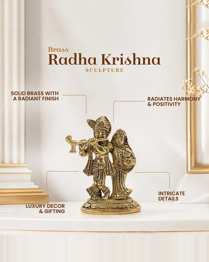 Radhe Krishna Ji Murti for Pooja Items, Home Decoration & Janmashtami Gifting