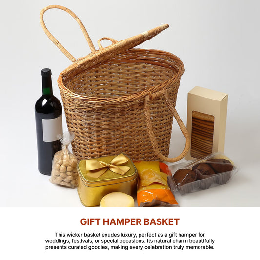 Wicker Picnic Basket | Wicker Lunch Basket | Toy Storage Basket