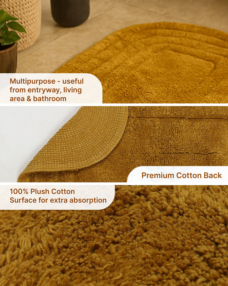 Premium Cotton Door Mat with Anti Skid Backing for Bathroom and Doorway Use
