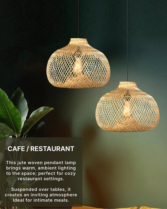 Elegant Bamboo Ceiling Lamp for Home and Balcony
