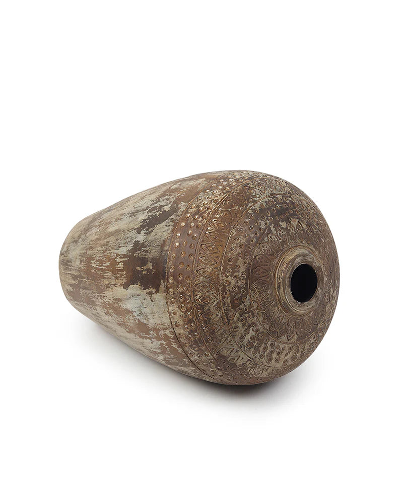 Tapered Terracotta Vase for Elegant Floor Placement