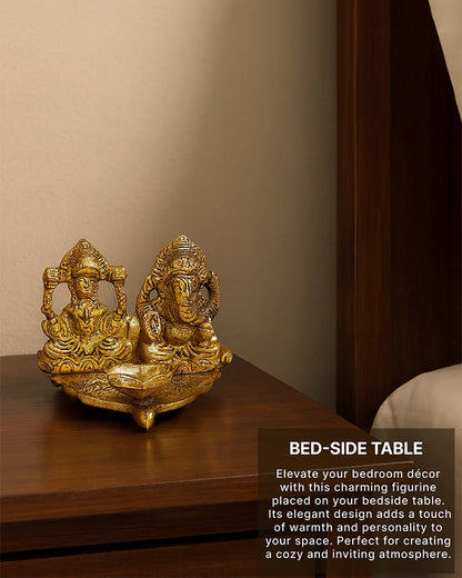 Laxmi Ganesh Figurine for Home Decor, Decorative God Idol for Pooja