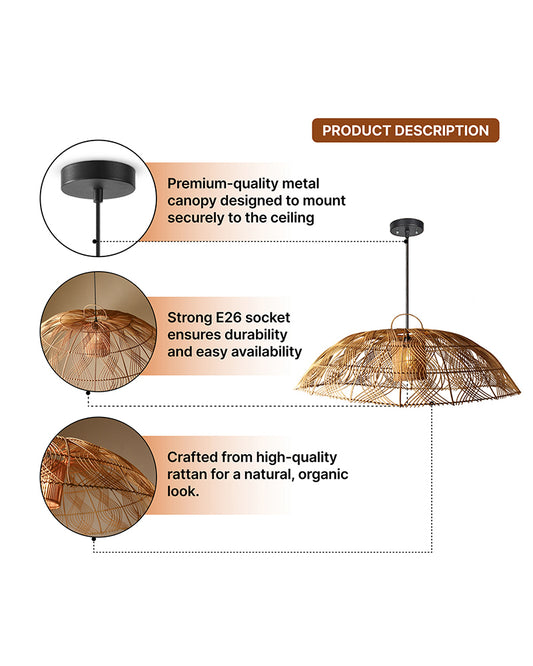 Ambient Hanging Light for Bedroom and Modern Home Decor