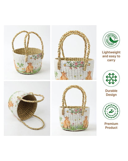 Multi-Purpose Seagrass Basket for Gift Hampers and Home Organization