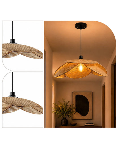 PVC Rattan Pendant Lampshade for Ceiling Lighting and Home Décor