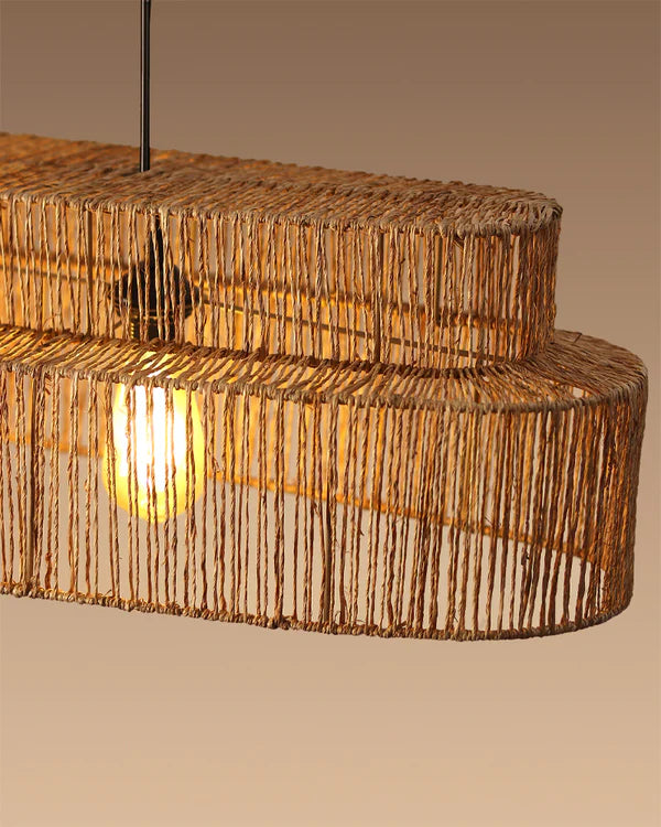 Artistic Seagrass Pendant Lamp for Study Room and Living Room