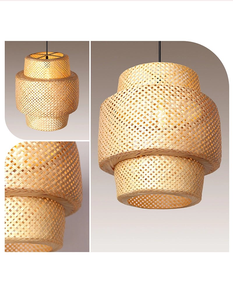Minimalist Bamboo Pendant Light for Balcony and Patio