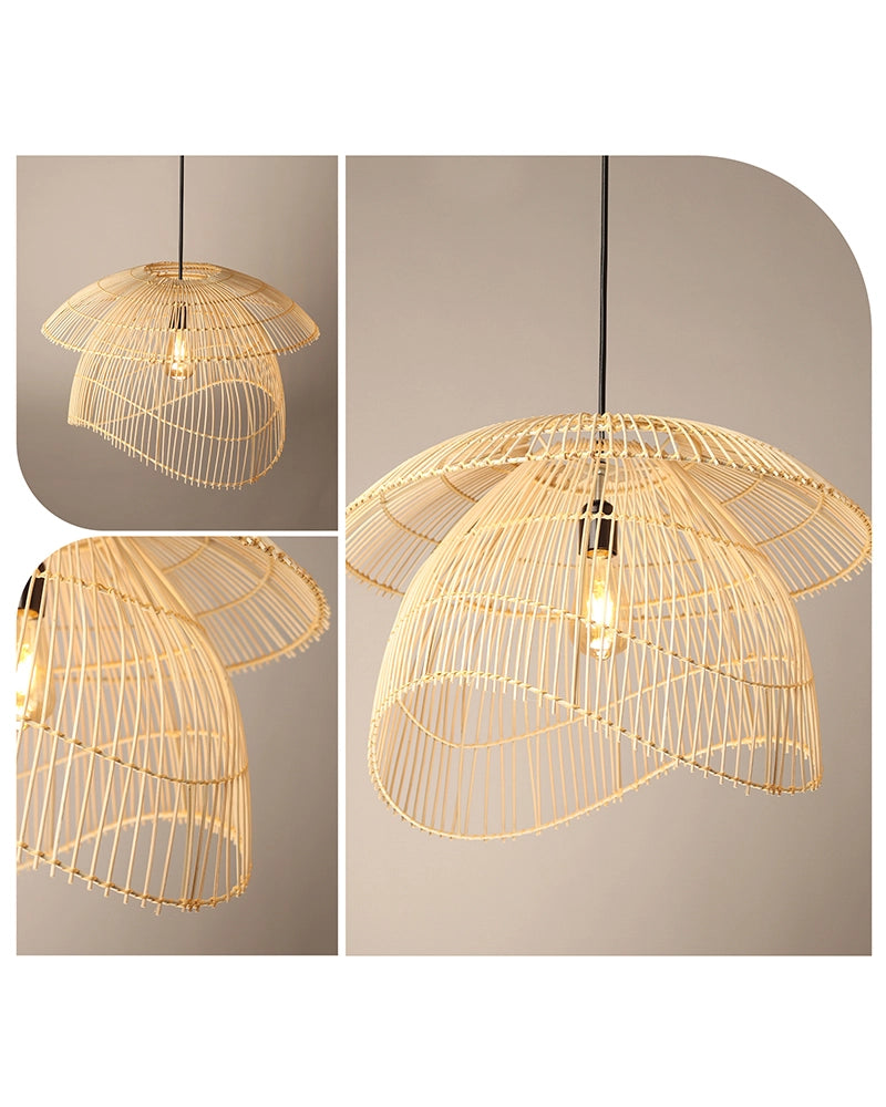 Artistic Bamboo Ceiling Light for Hall and Living Area