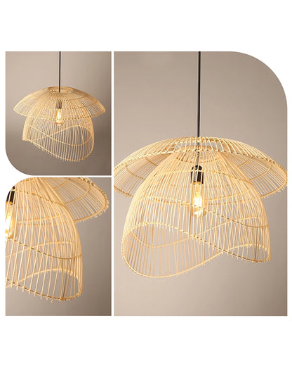 Artistic Bamboo Ceiling Light for Hall and Living Area