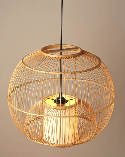 Handmade Bamboo Hanging Lamp for Bedroom and Living Room