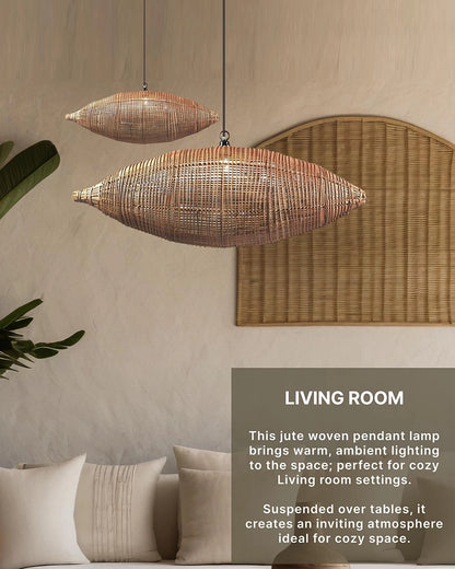 Elegant Rattan Hanging Lamp for Hall and Living Area