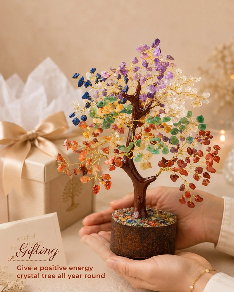 7 Chakra Gemstone Crystal Tree for Living Room
