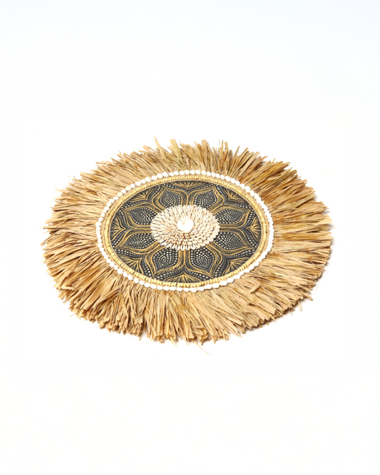 Minimalist Raffia Wall Feature for Calm Interior Aesthetics
