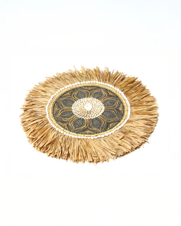 Minimalist Raffia Wall Feature for Calm Interior Aesthetics