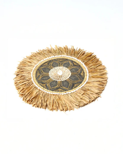 Minimalist Raffia Wall Feature for Calm Interior Aesthetics