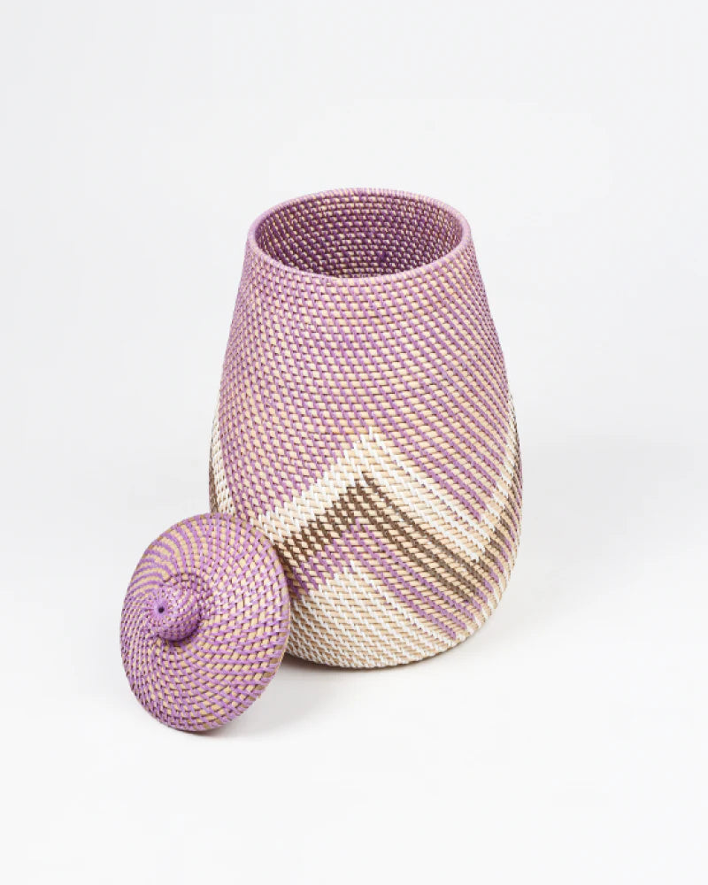 Multipurpose Rattan Basket with Lid for Home Storage