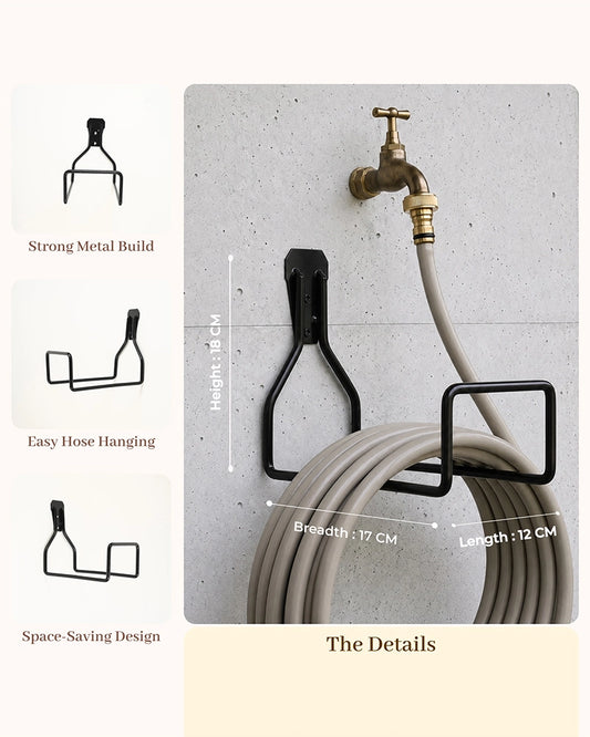 Heavy Duty Metal Wall Mounted Watering Hose Hanger