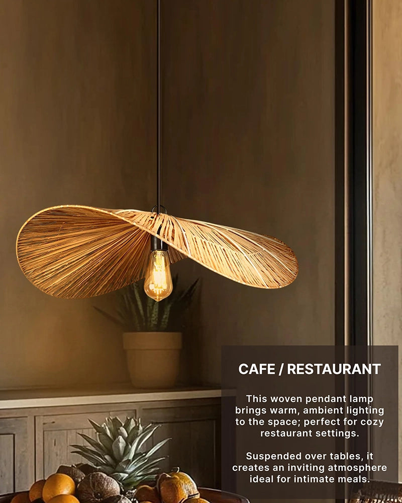 Handmade Raffia Pendant Lamp for Home and Balcony