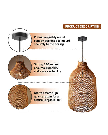 Warm Glow Hanging Lamp for Living Room and Relaxing Corners