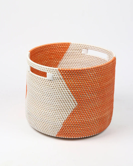 Handwoven Rattan Basket for Laundry and Everyday Storage